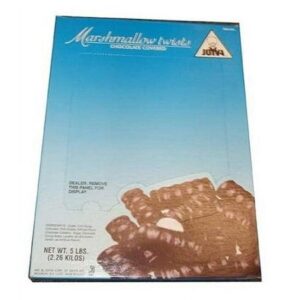 Joyva Chocolate Covered Vanilla Marshmallow Twists 5lb Box